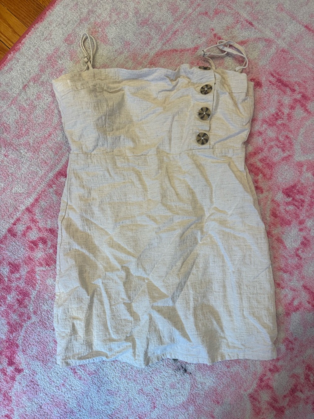 Urban outfitters Riley button-down linen blend mini dress size 4 - Picture 2 of 2